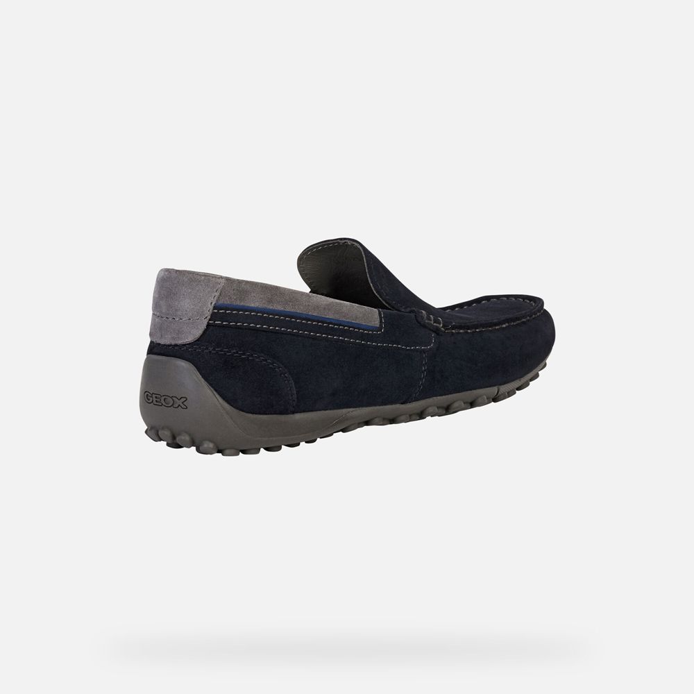 Geox Loafers Navy Snake - Geox Mens Shoes - HCZKLY120